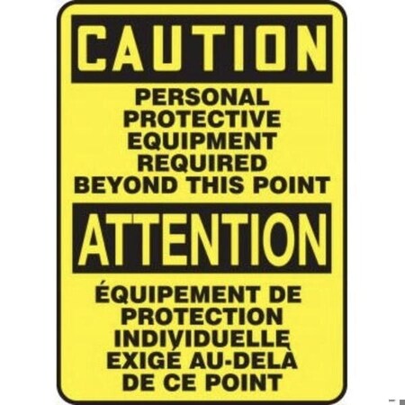 Accuform BILINGUAL OSHA CAUTION Safety Sign MTFC610VP MTFC610VP
